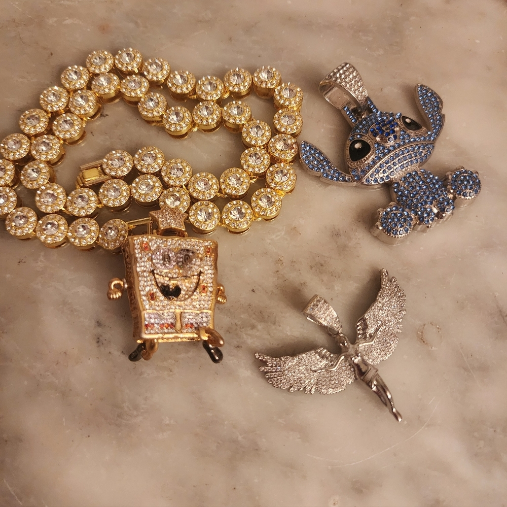 Assorted Rhinestone Pendants - Picture 3 of 7